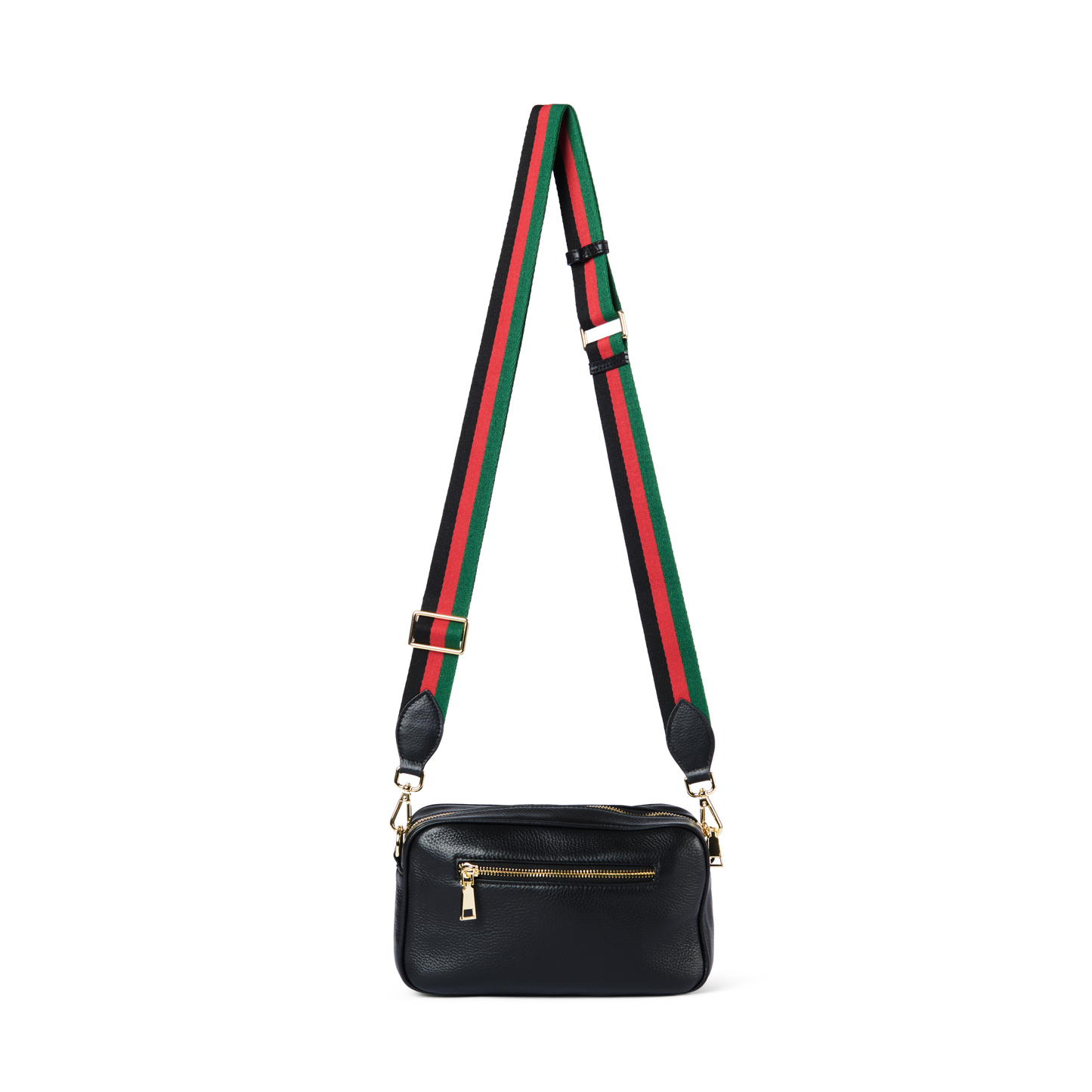 Classic Leather Crossbody Bag Black