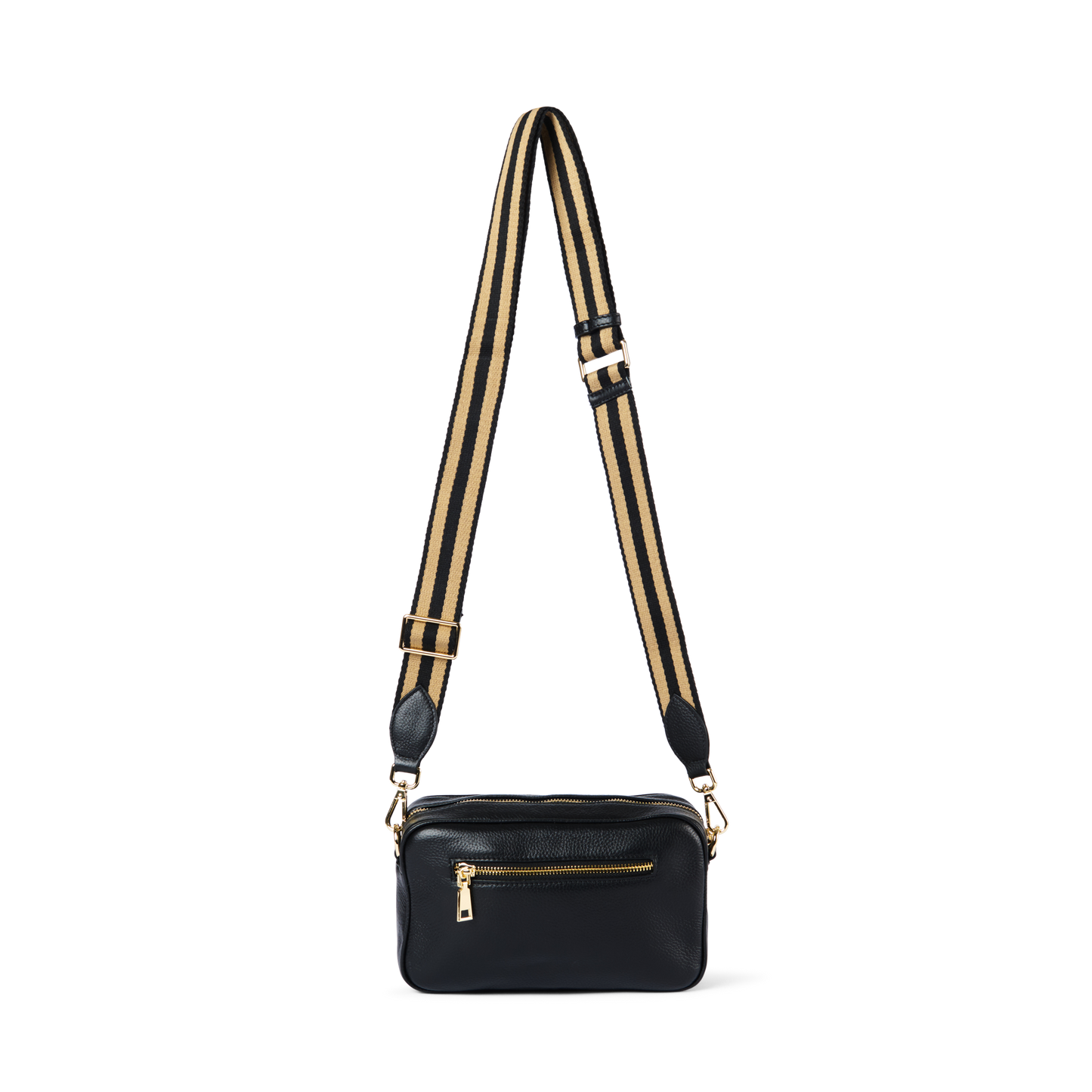 Classic Leather Crossbody Bag Black
