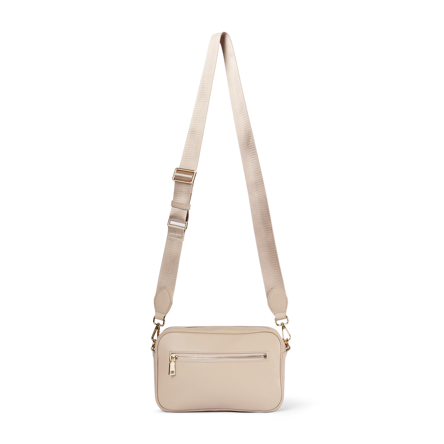 Classic Leather Crossbody Bag Nude