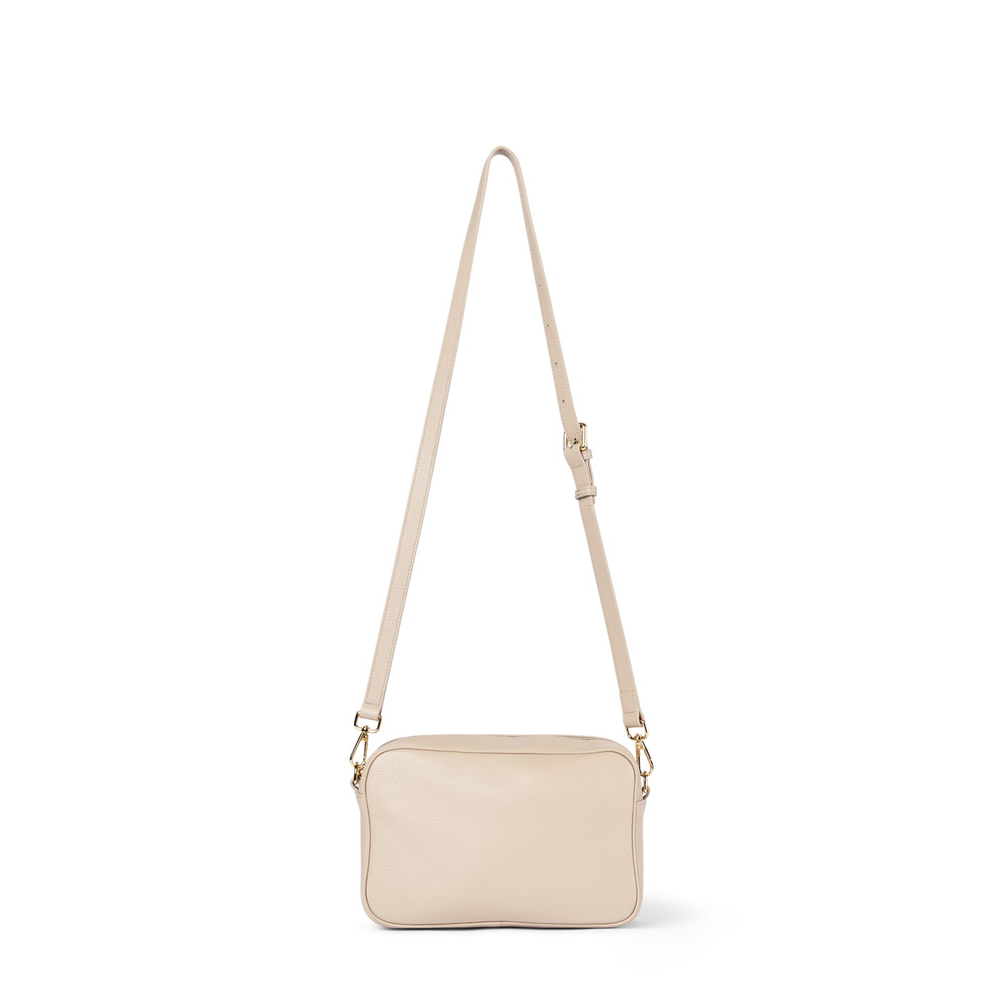 Classic Leather Crossbody Bag Nude