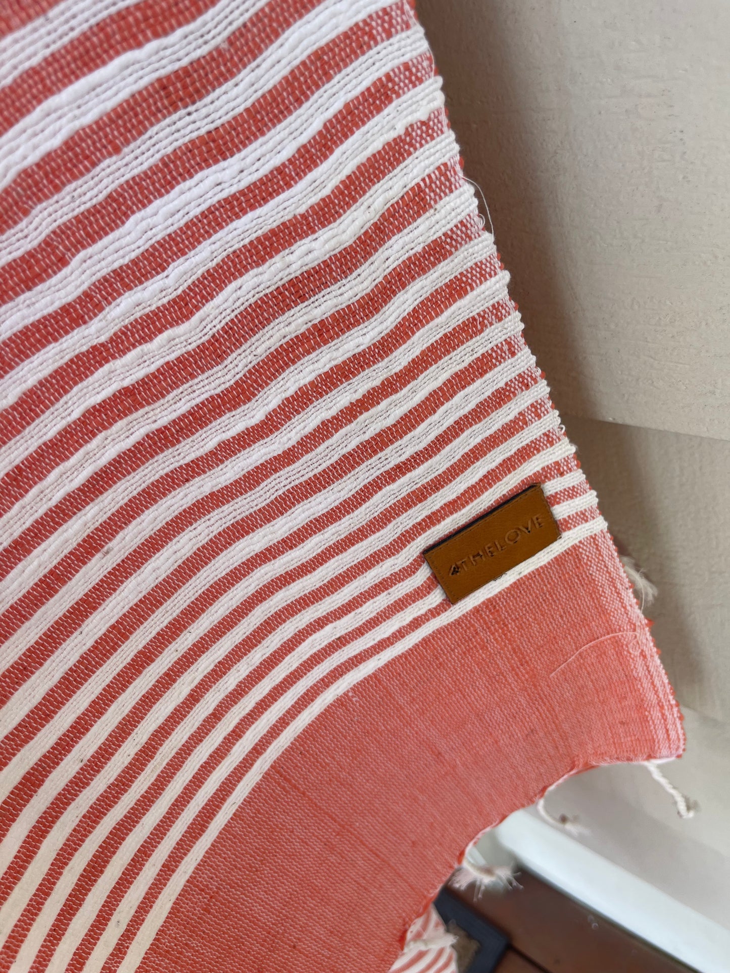 Brigitte Hand Woven Towel Coral