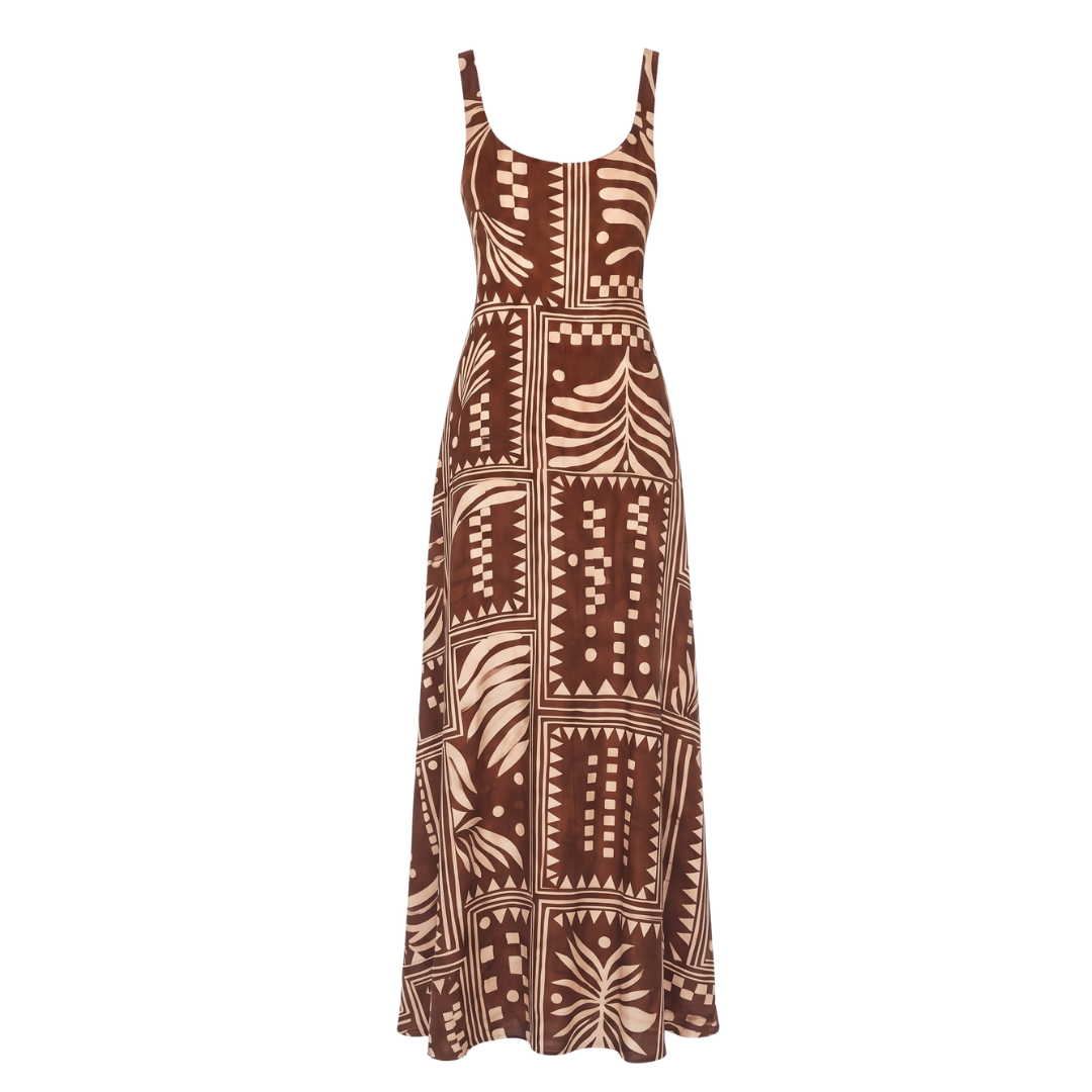 Aztec Choc- Angel Maxi Dress