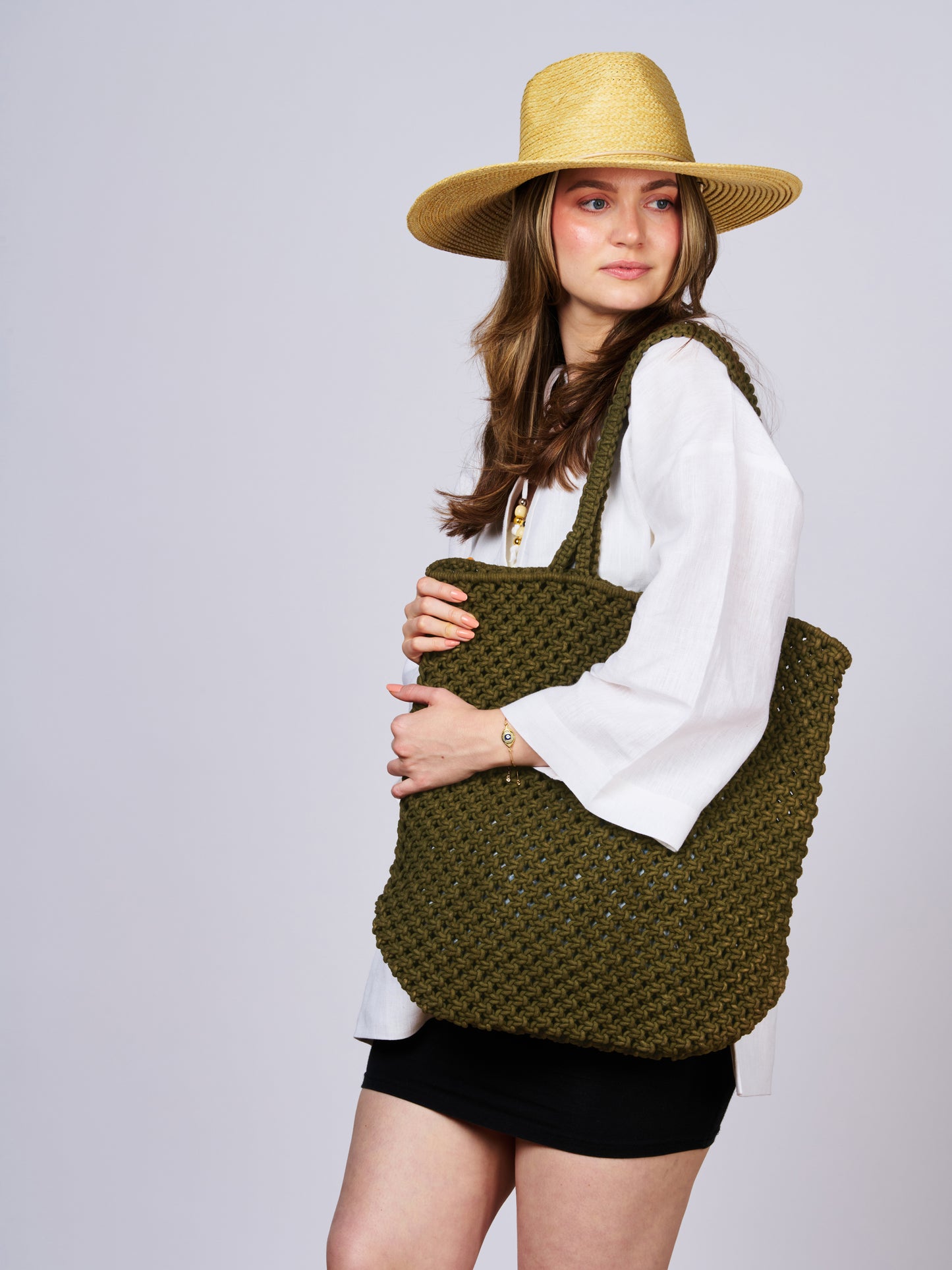 Ella Macramé Bag Olive