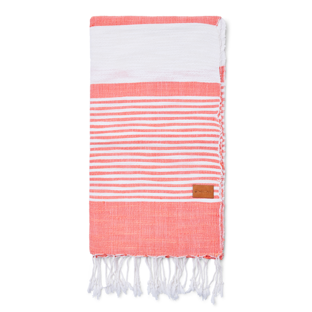 Coral Hand Woven Towel