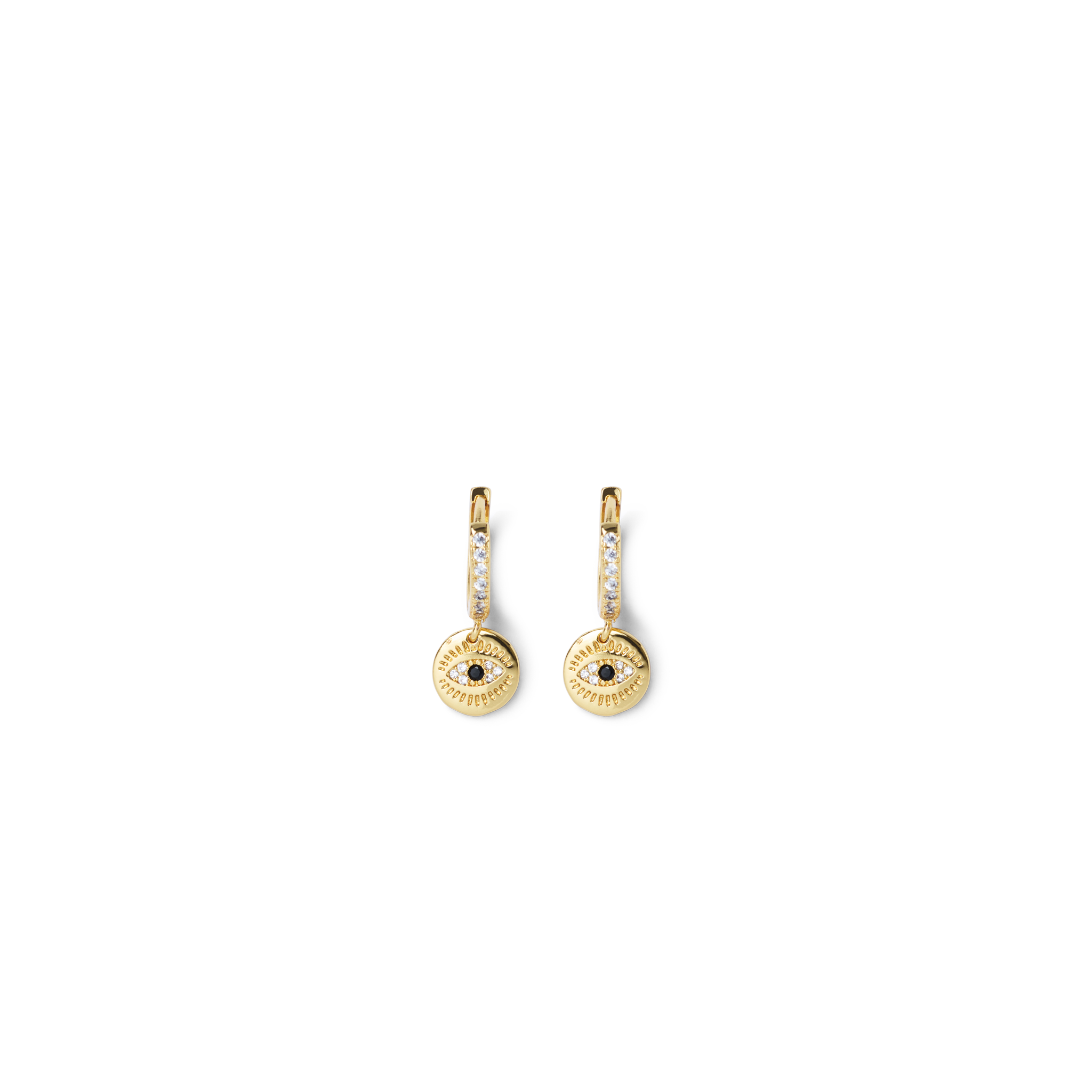 Evil Eye Earrings and Bracelet Set - Gold