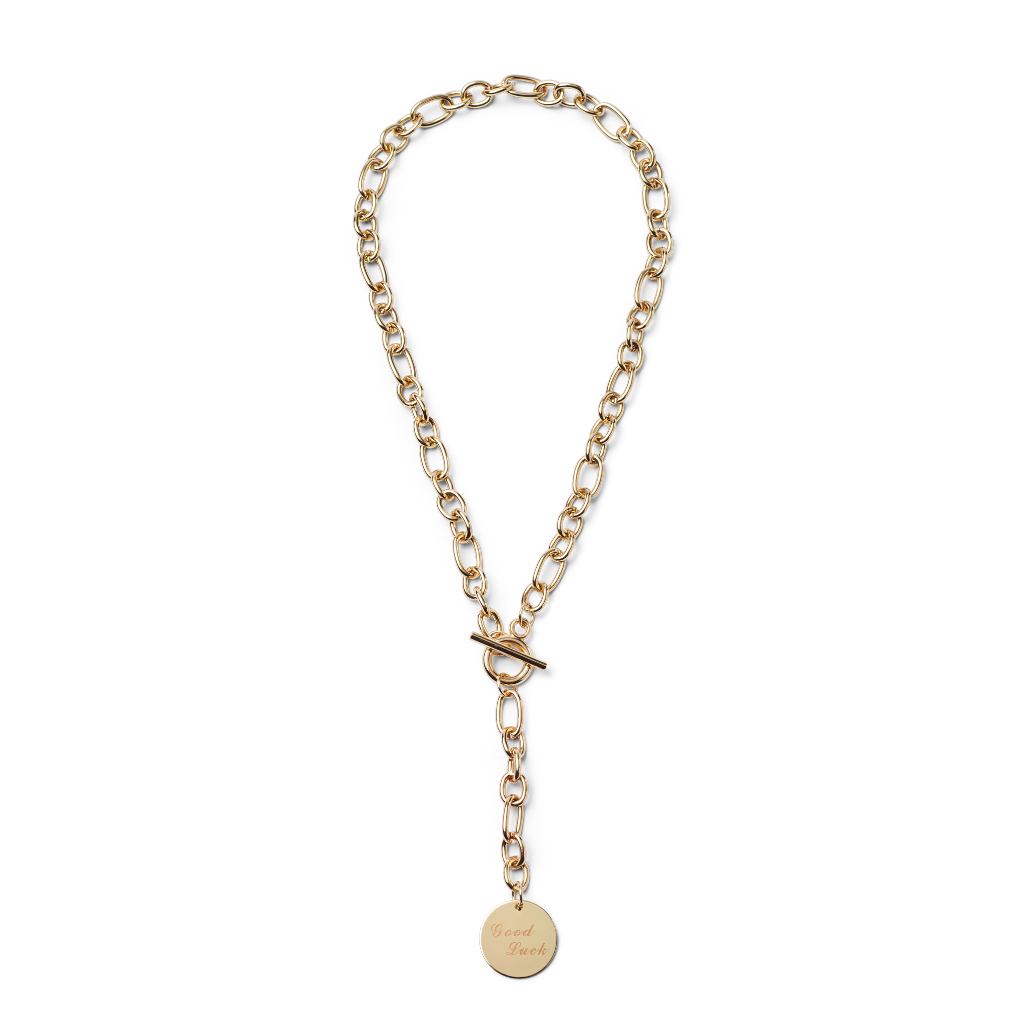 Classic Gold Chunky Necklace and Earrings Set