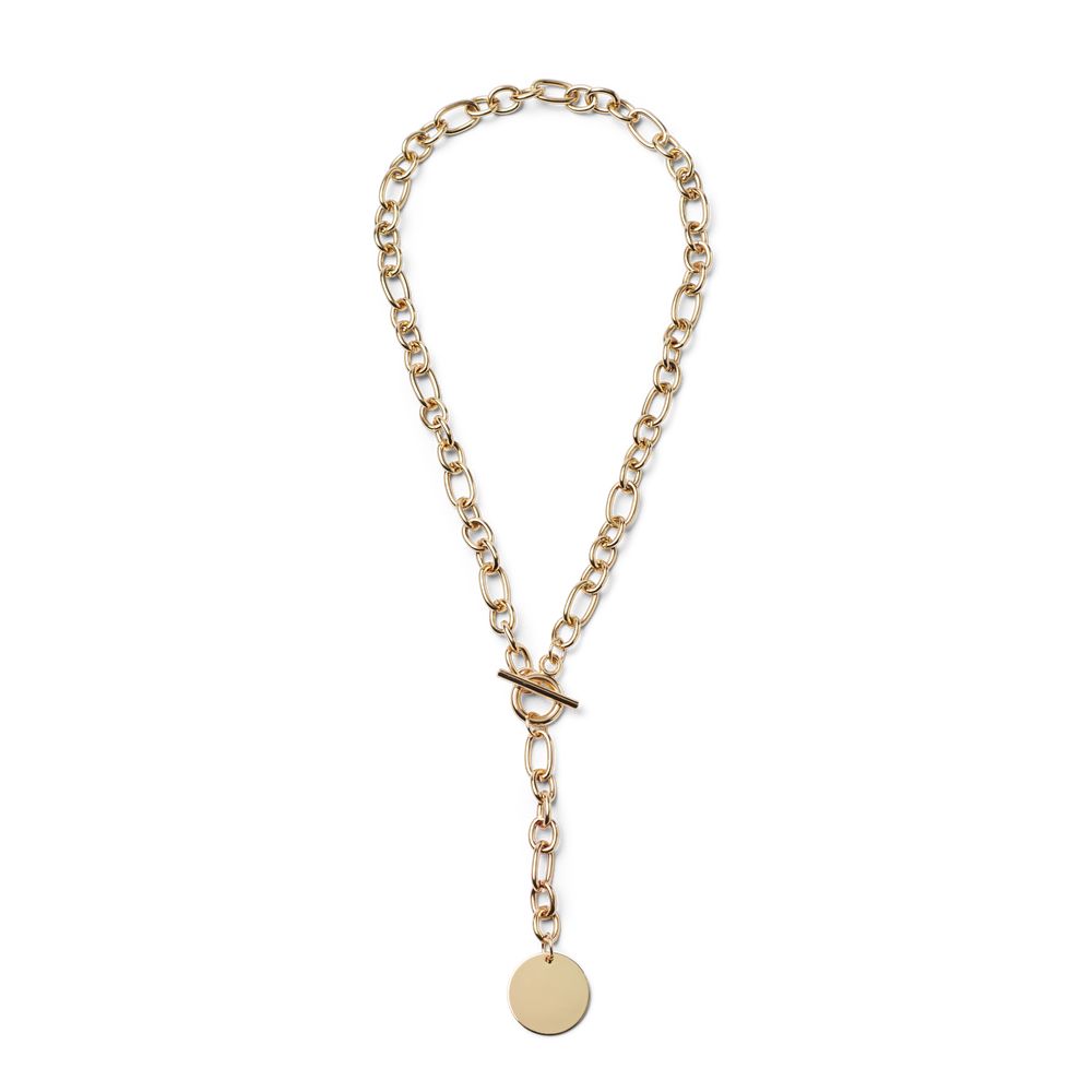 Classic Gold Chunky Necklace and Earrings Set