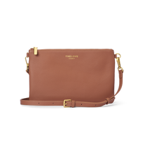 Leather Clutch Bag - Tan
