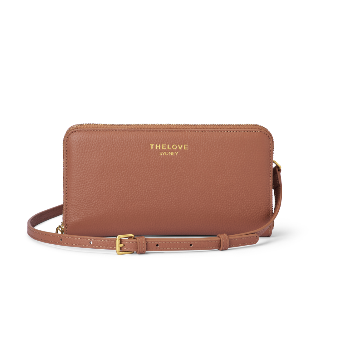 Mobile Cross Body Bag - Tan