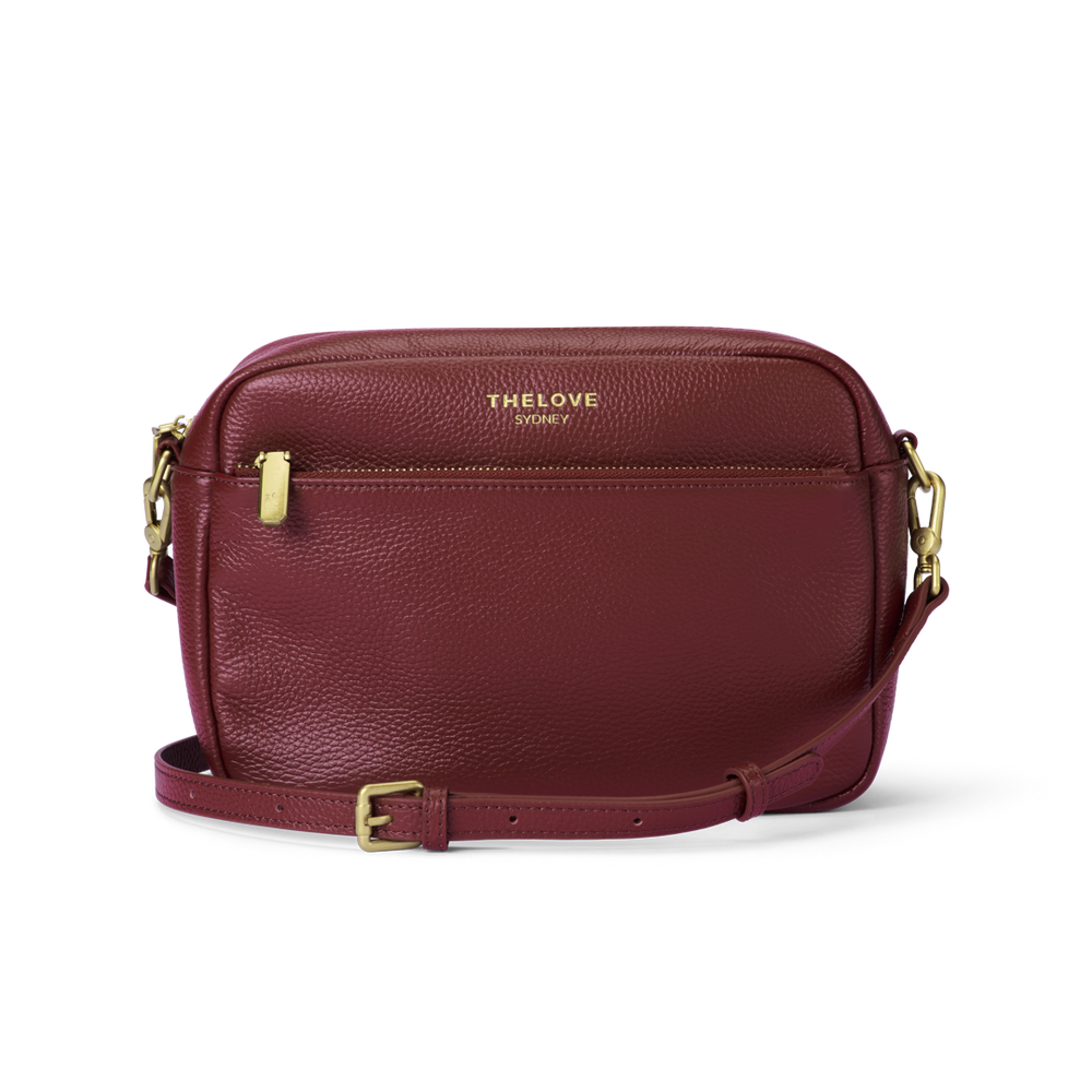 Mel Roomy Cross Body Bag - Berry