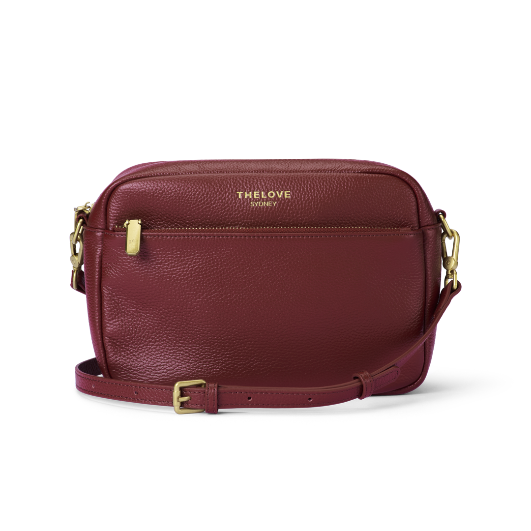 Mel Roomy Cross Body Bag - Berry