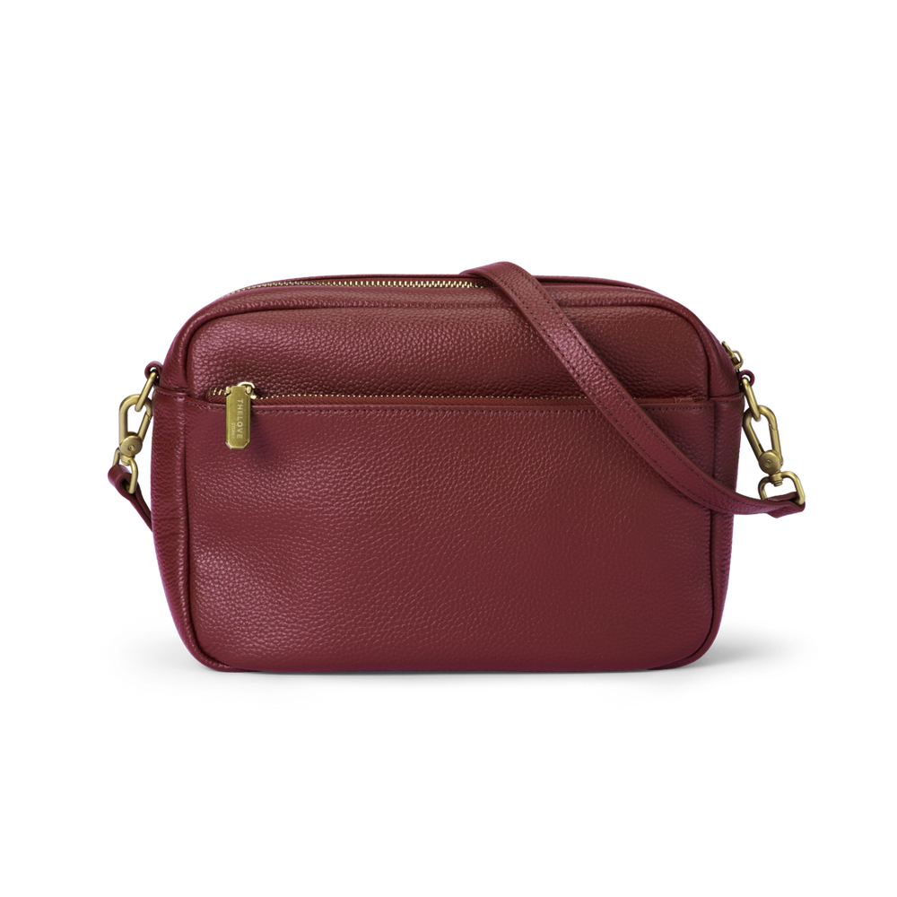 Mel Roomy Cross Body Bag - Berry