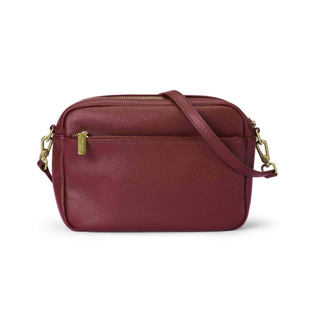 Mel Roomy Cross Body Bag - Berry