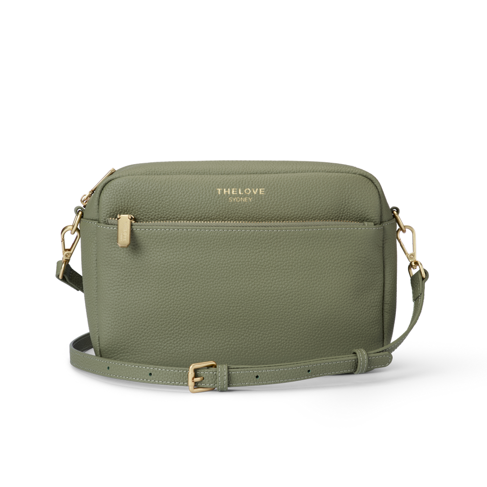 Mel Roomy Cross Body Bag - Olive Green