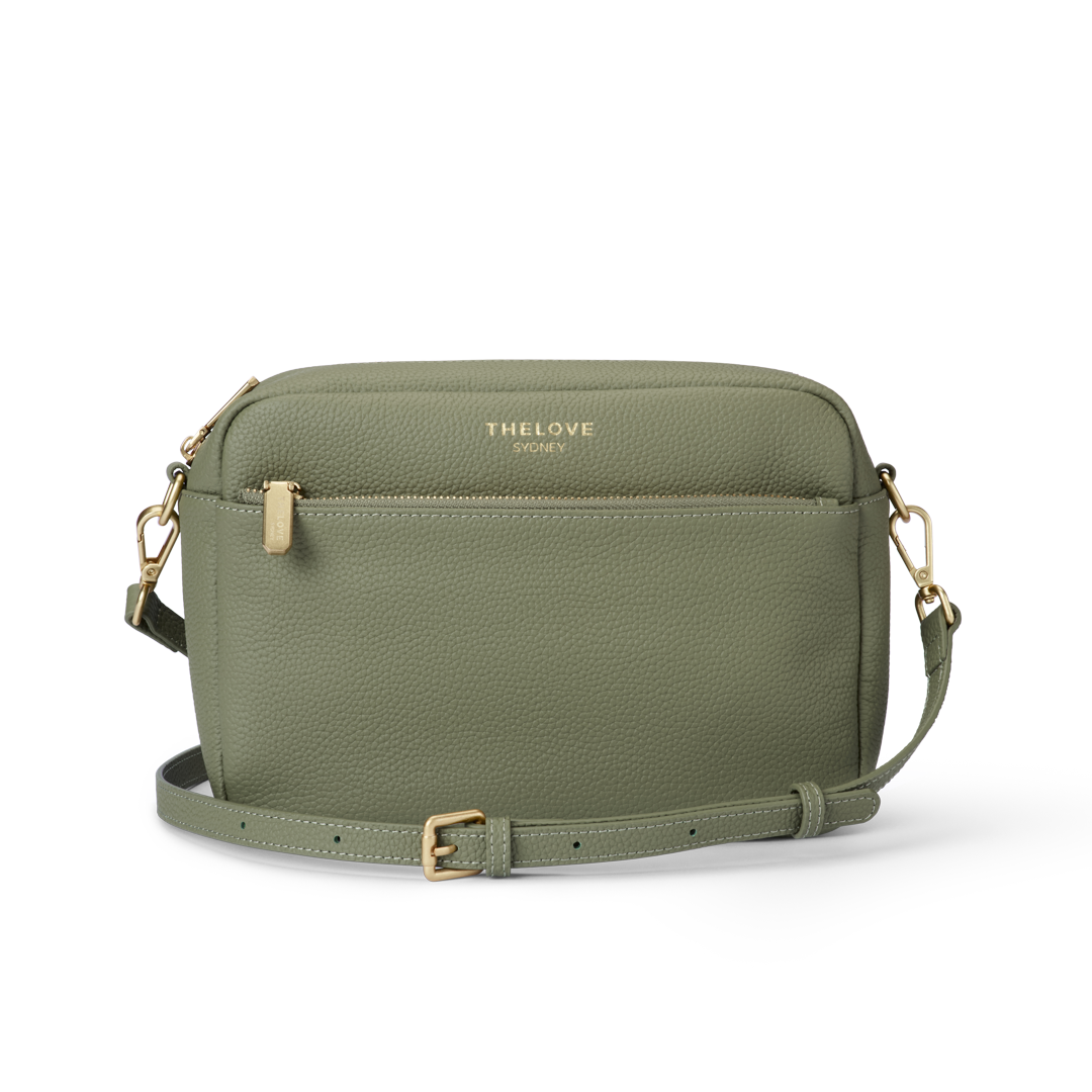 Mel Roomy Cross Body Bag - Olive Green