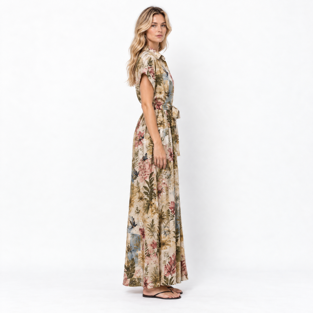 Mel Shirt Dress Linen- Coastal Relic