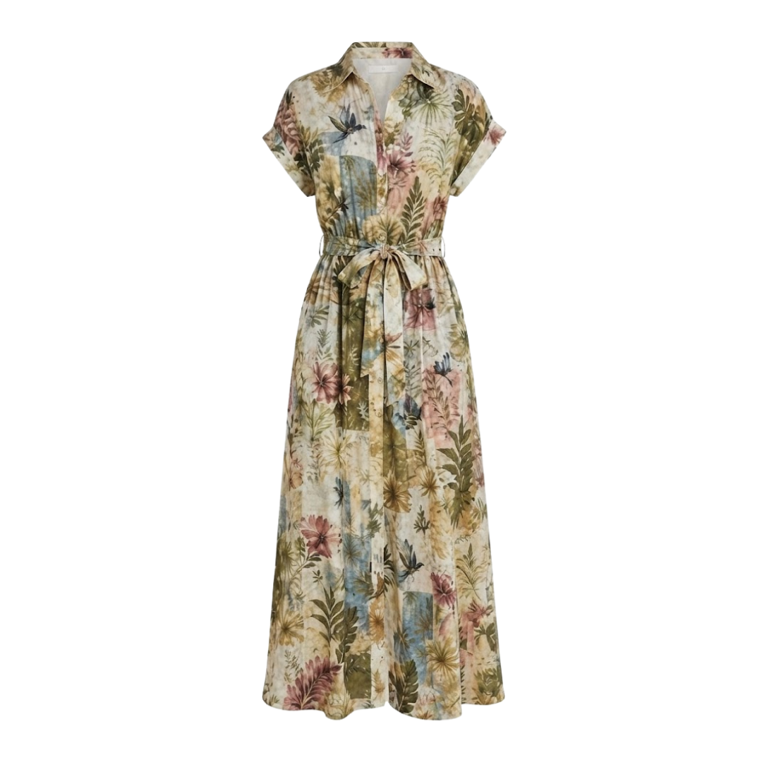 Mel Shirt Dress Linen- Coastal Relic