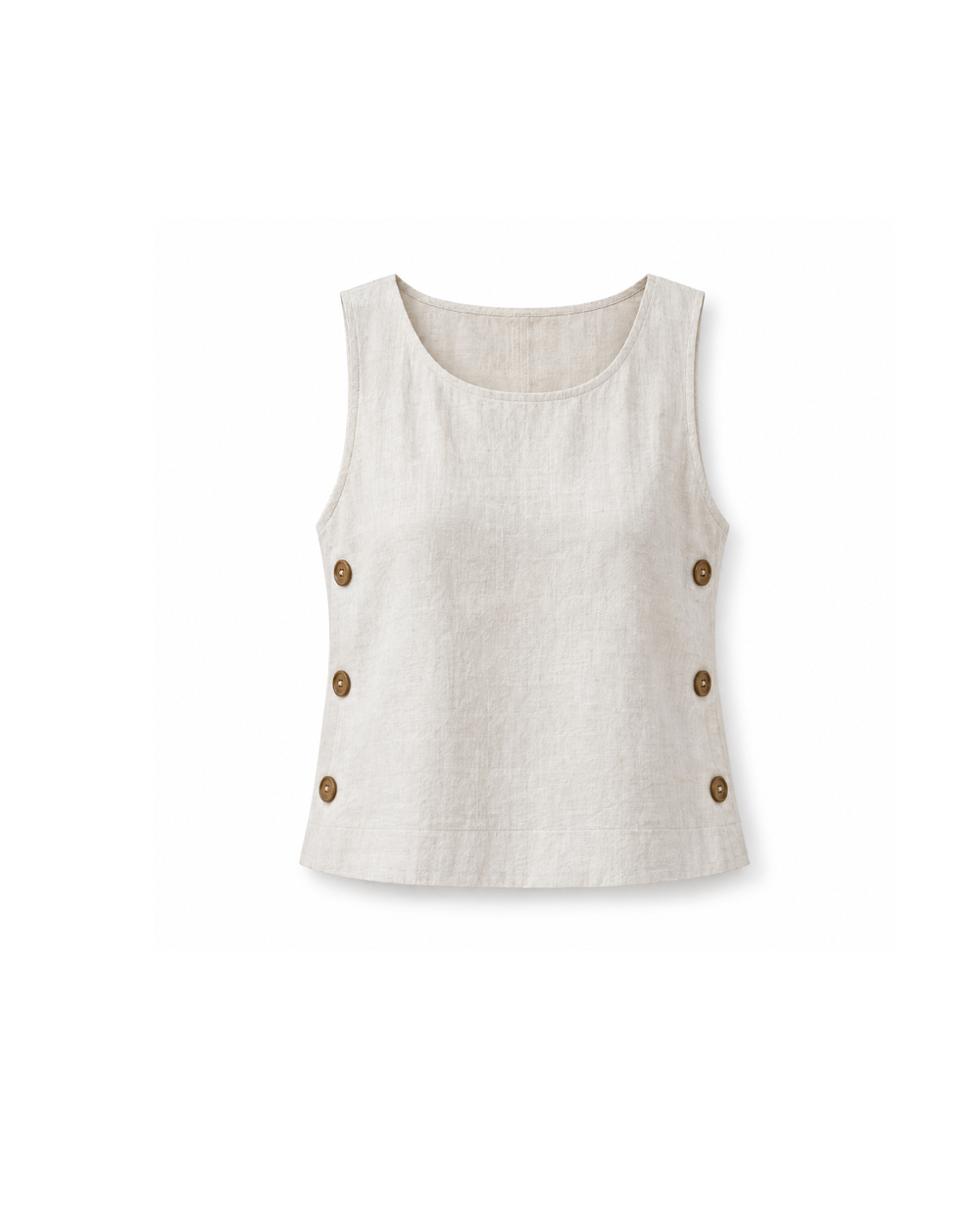 Resort Linen Top Buttons