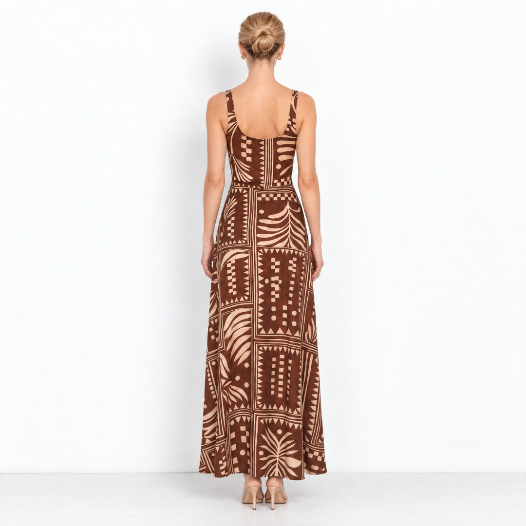 Aztec Choc- Angel Maxi Dress
