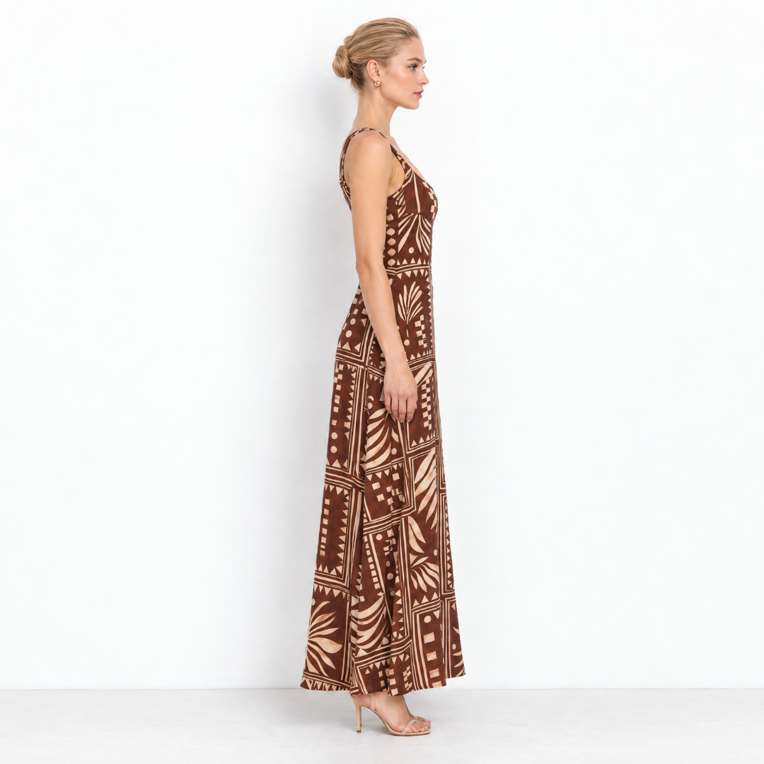 Aztec Choc- Angel Maxi Dress