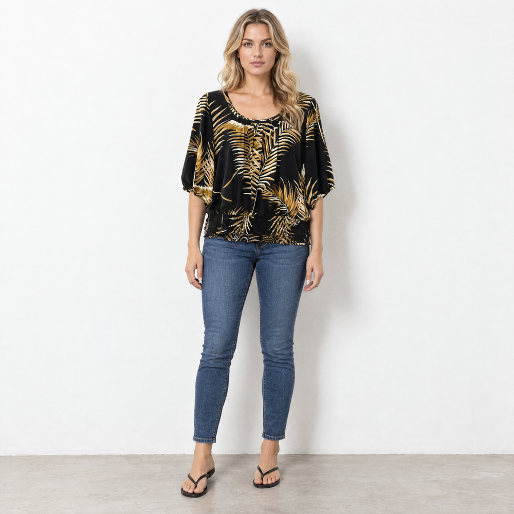 Gold Fern- Boho Top