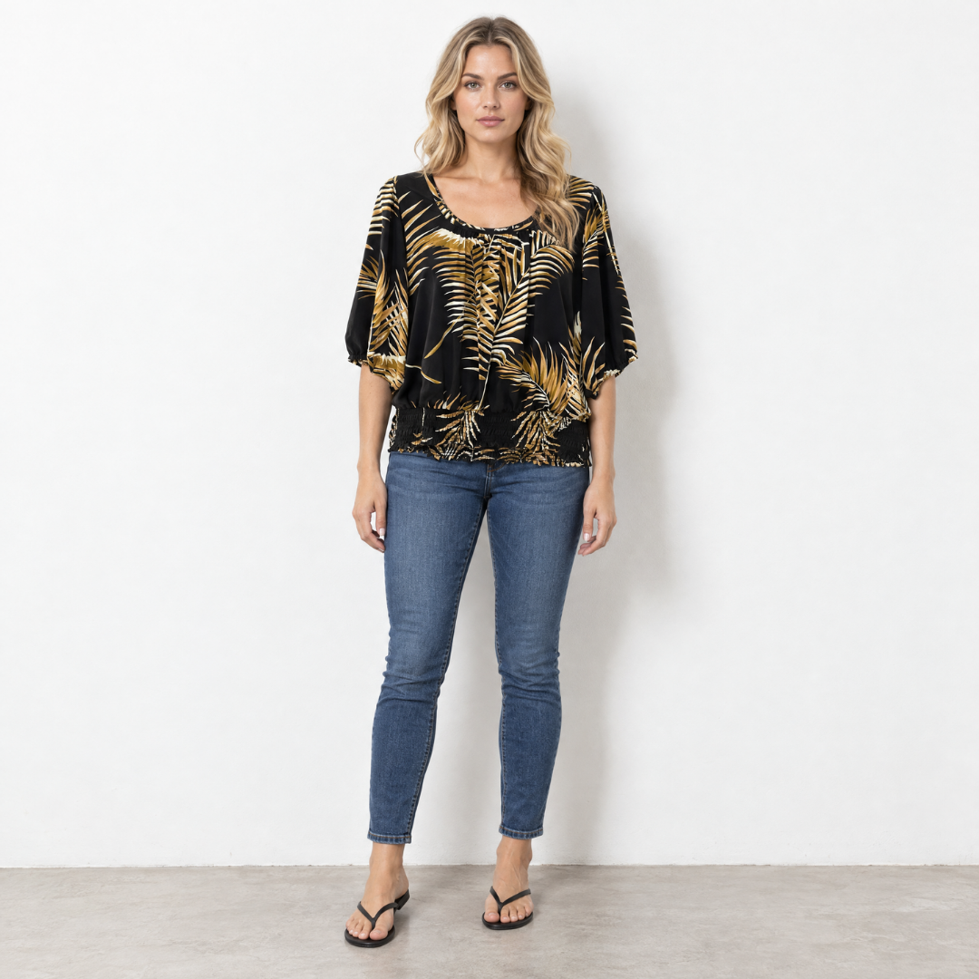 Gold Fern- Boho Top