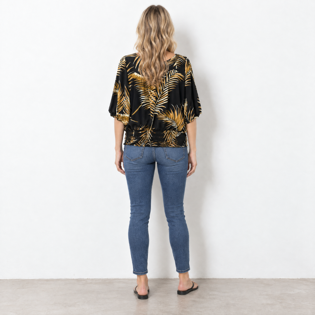 Gold Fern- Boho Top
