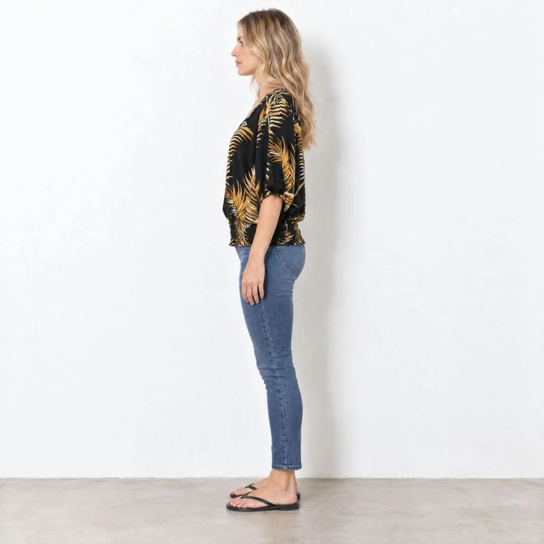 Gold Fern- Boho Top