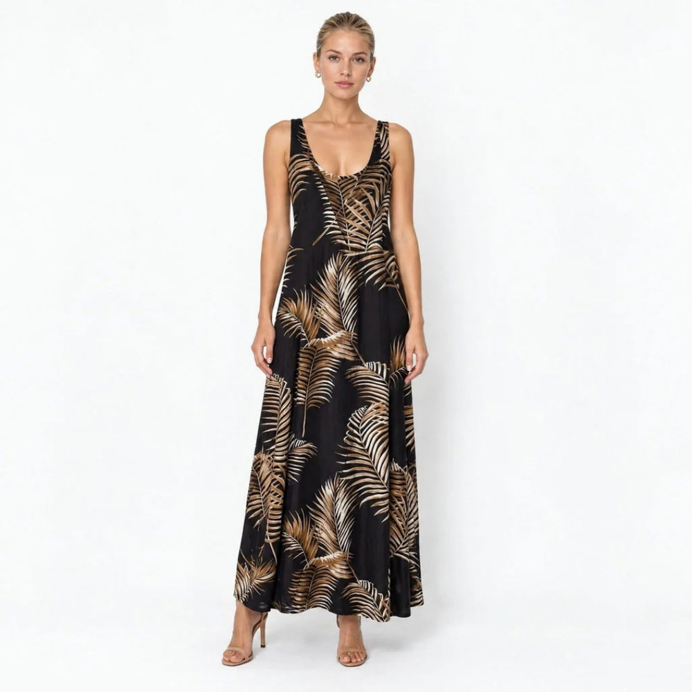 Gold Fern- Angel Maxi Dress
