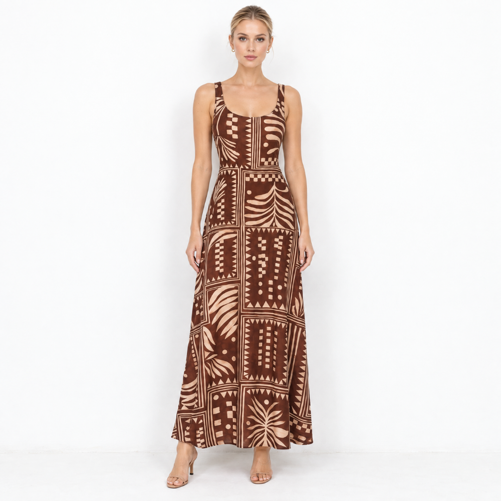 Aztec Choc Maxi Dress